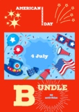 American Independence Day 4 July BUNDLE 25 activities! 50 pages