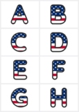 American Independence Day: FLASH CARDS Alphabet capital le