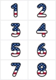 American Independence Day: Numbers 1-10 (American flag) FL