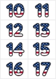 American Independence Day: Numbers 10-20 (American flag) F