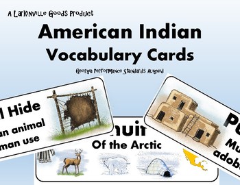 Preview of American Indian Vocabulary Cards