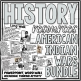 American Indian Wars PowerPoint, Word Wall & Hexagonal Thi