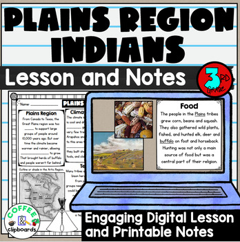 Preview of Plains Indians Lesson and Activities - SS3H1 - Pawnee, Arapahos and Cheyenne