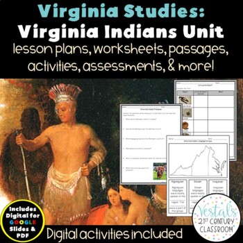 Preview of Virginia Studies: Virginia Indians Unit {Digital & PDF Included}