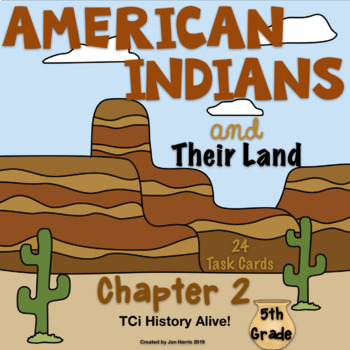 Preview of American Indians and Their Land Chapter 2 Task Cards - History Alive! TCi