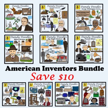 Preview of American Inventors Bundle Clip Art