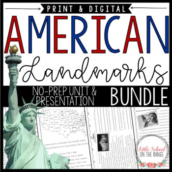 Preview of American Landmarks BUNDLE | Print and Digital