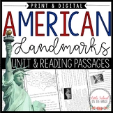 American Landmarks Unit and Reading Passages | Print and Digital
