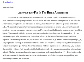 Preview of American Law: Careers STUDY GUIDE PDF