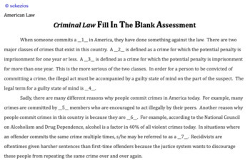 Preview of American Law: Criminal Law STUDY GUIDE GOOGLE DOC