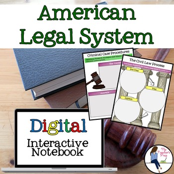 Preview of American Legal System Interactive Notebook for Google Drive