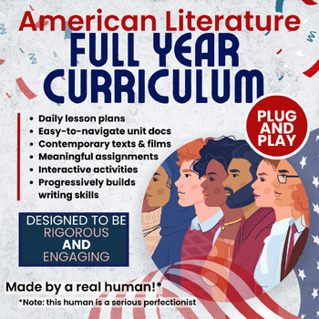 Preview of American Literature - Full Year of Lesson Plans (Bundle Version)