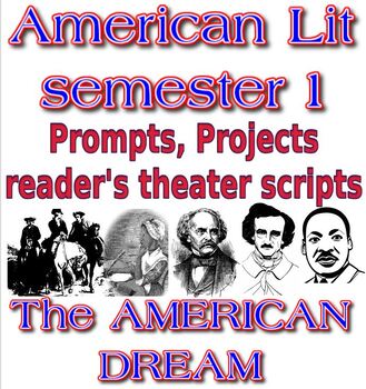 Preview of American Lit. semester 1: The American Dream 18 weeks