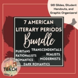 American Literary Periods Slideshows and Notes: 7 Unit Bundle