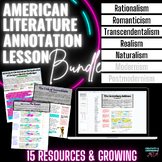 American Literature Annotation Lessons BUNDLE from Rationa