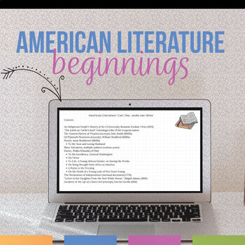 Preview of American Literature Beginnings to 1800 | Slave Narratives, Colonial Lit
