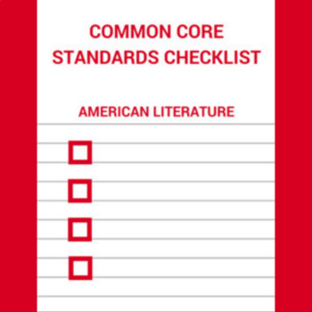 Preview of American Literature Common Core Standards Checklist in MS Word