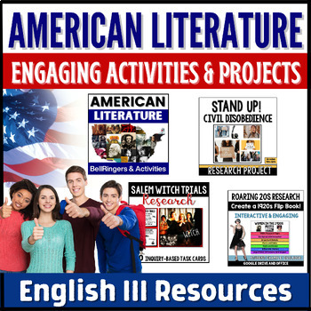 Preview of American Literature Curriculum Activities - High School English III Resources