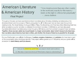 American Literature Final Project - Interdisciplinary for 