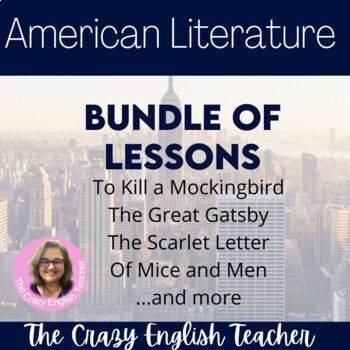 Preview of American Literature Growing  Bundle of Lessons Distance Learning