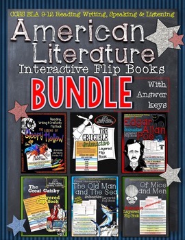 Preview of American Literature Guides Flip Books Bundle