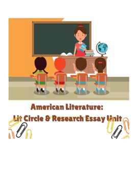 Preview of American Literature: Lit Circle and Author Research Project UNIT