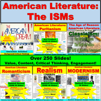 Preview of American Literature BUNDLE: Literary Movements