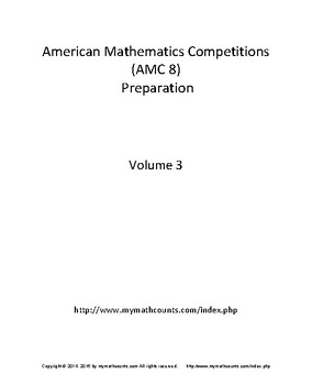 Preview of American Mathematics Competitions (AMC 8) Preparation Volume 3