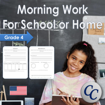 Preview of American Morning Work for Grade 4 Distance Learning