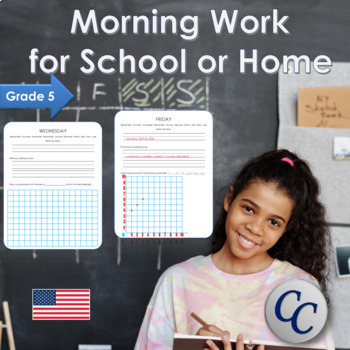 Preview of American Morning Work for Grade 5 Distance Learning