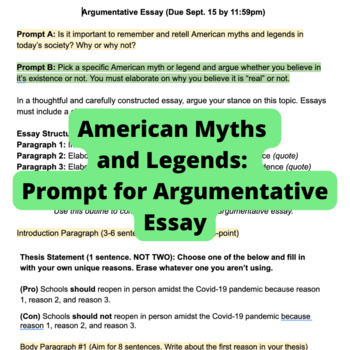 essay on myths and legends