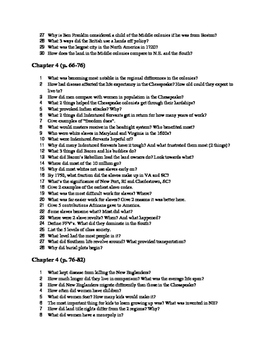 American Pageant 13th edition guided reading questions (Ch. 1-40) by ...