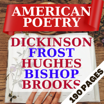 Preview of HIGH SCHOOL POETRY | 5 American Poets: Dickinson, Hughes, Frost, Bishop, Brooks!