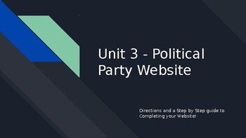 Preview of American Political Party System - Website Assessment Directions