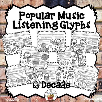 Preview of American Popular Music by Decade Listening Glyphs (1920's-1990's)