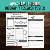 American President Biography Research Poster - Abraham Lincoln