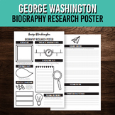 American President Biography Research Poster - George Washington