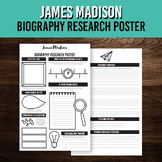 American President Biography Research Poster - James Madison