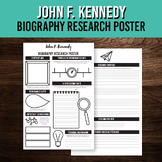 American President Biography Research Poster - John F. Kennedy