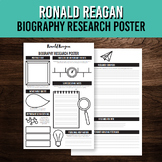 American President Biography Research Poster - Ronald Reagan