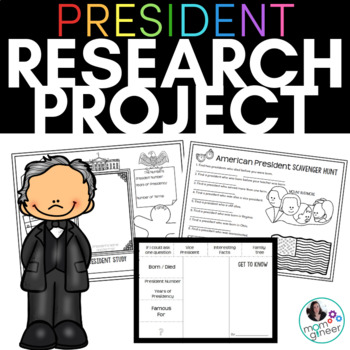 Preview of Presidents Research Project United States President's Day Activity