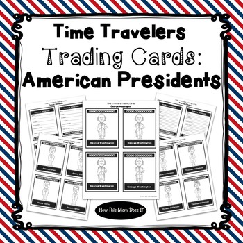 Preview of American Presidents Biography Trading Cards - All US Presidents Included