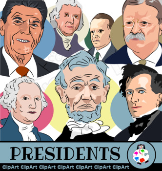 Preview of American Presidents Clip Art Portraits
