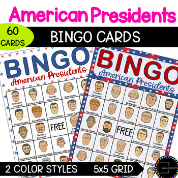 Preview of American U.S. Presidents Day Independence Day Election Day Bingo Activities Game