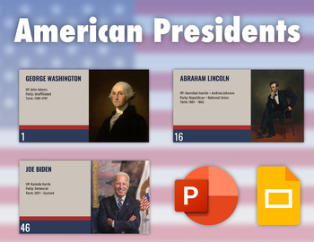 Preview of American History Timeline - PDF + PowerPoint of the US Presidents