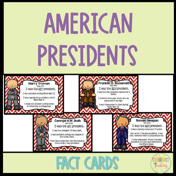 Preview of American Presidents Fact Cards