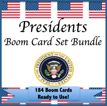 Preview of American Presidents & Presidential Duties Boom Card Task Card Bundle