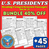 American Presidents Reading Comprehension Passages Bundle: