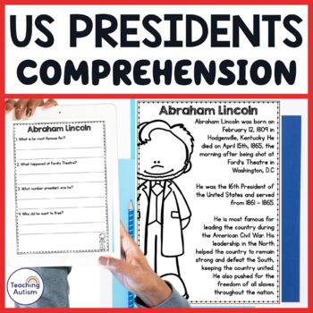 Preview of American Presidents Reading Comprehension Passages Questions