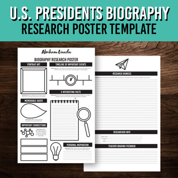 Preview of American Presidents Research Poster Project Bundle